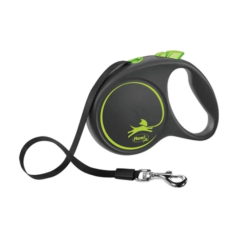 Flexi rolriem Black Design Tape, groen, L 5 m tot 50 kg