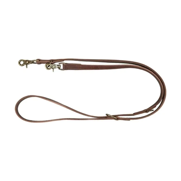 Trixie hondenriem Rustic verstelbaar vetleer, donkerbruin, 200 x 1,2 cm