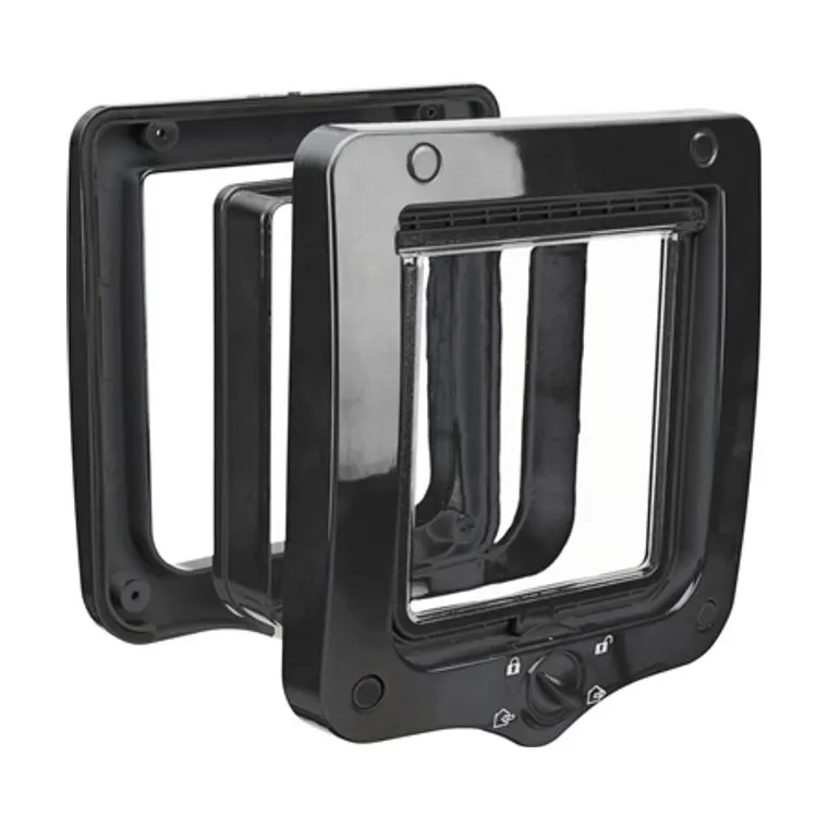 Trixie 4-weg Pet Door black, 20 × 22 cm