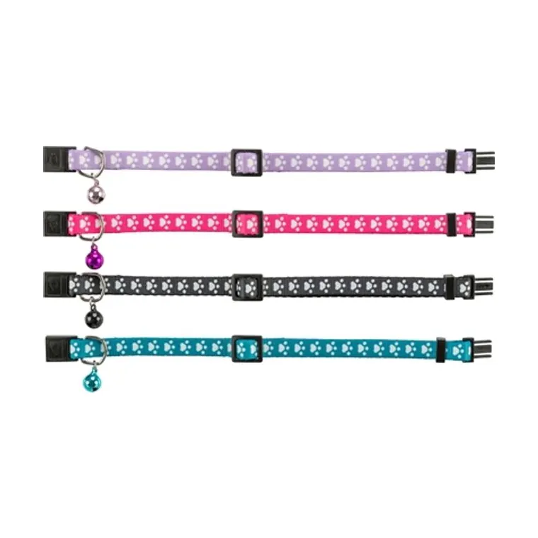 Trixie Collar cat Print Paw elastic assorted