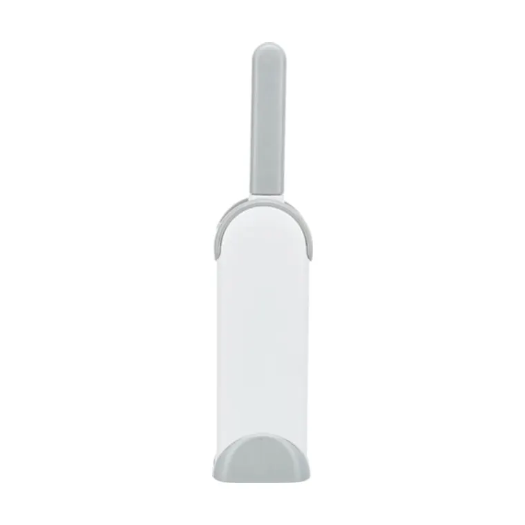 Trixie harenpluizenborstel met reinigingsstation, wit/grijs, 33 cm