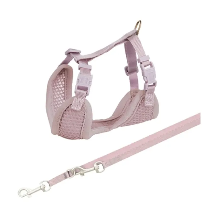 Trixie Junior puppytuig zacht met riem, lila, 26-34 x 1 cm/2 m