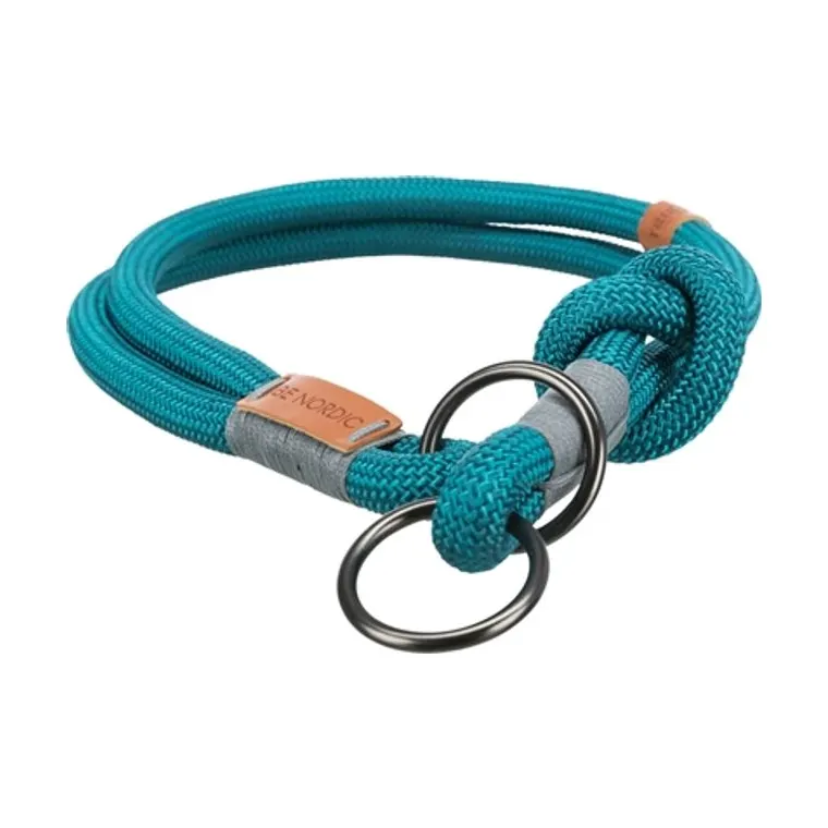 Trixie hondenhalsband Be Nordic halfslip, petrol/lichtgrijs, 55 x 1,3 cm