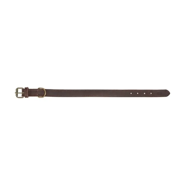 Trixie hondenhalsband Rustic vetleer, donkerbruin, 48-56 x 3 cm
