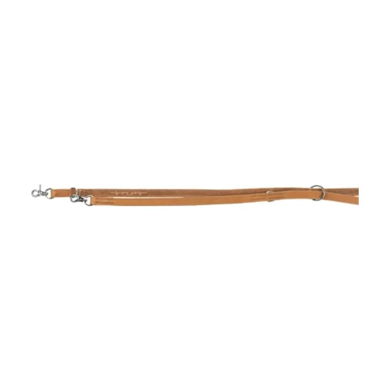 Trixie hondenriem Rustic Heartbeat verstelbaar vetleer, bruin, 200 x 2 cm