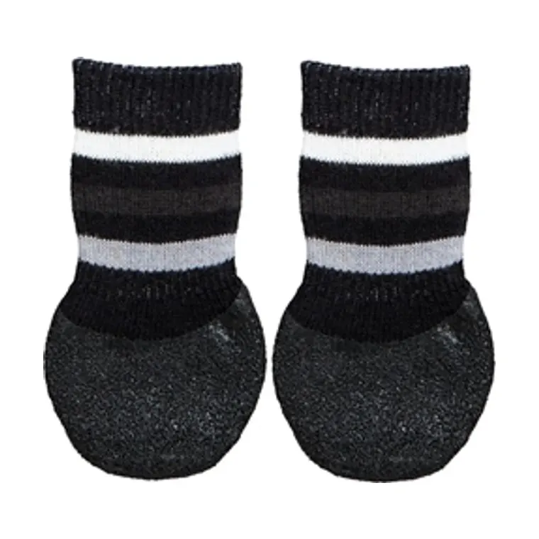 Trixie hondensokken antislip met rubberlaag rondom, zwart, L 2-pack