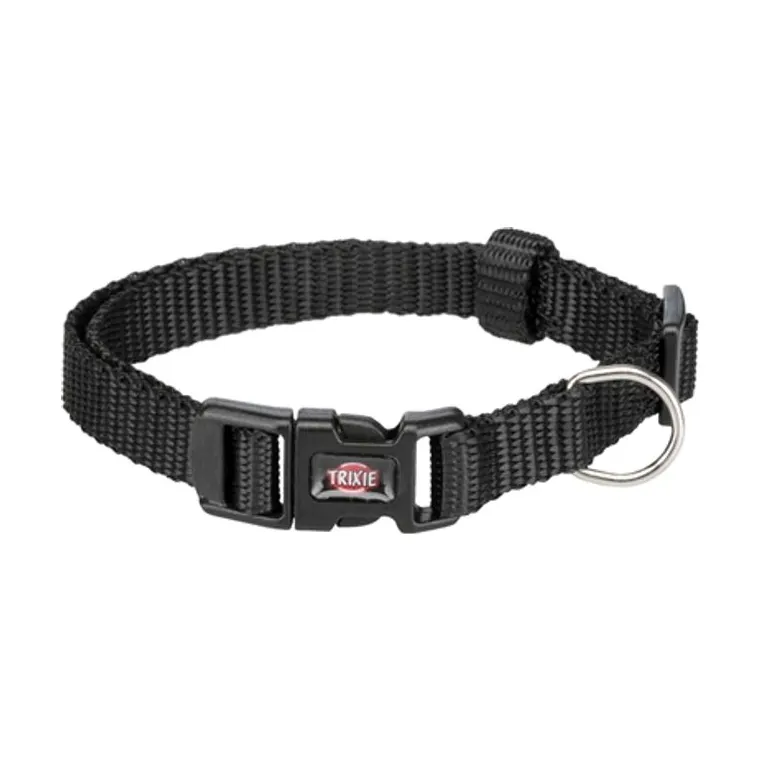 Trixie Collar Premium black, 22–35 × 1 cm