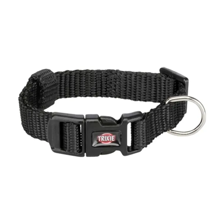 Trixie Collar Premium black, 15–25 × 1 cm