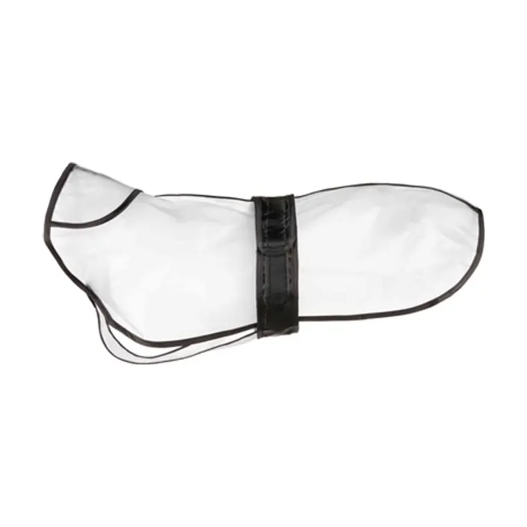 Trixie regenjas Tarbes transparant/zwarte stroken, 50 cm