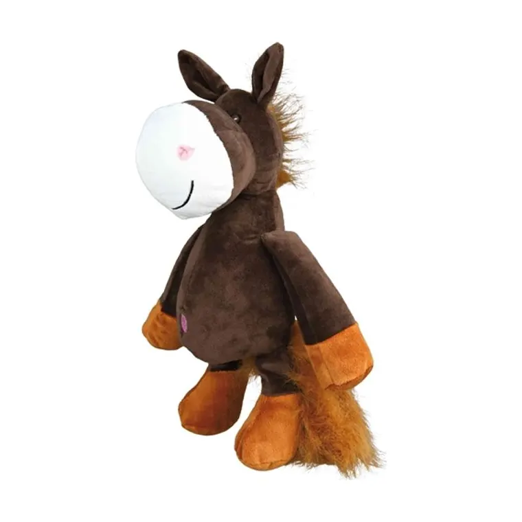 Trixie pluche paard met dierengeluid, 32 cm