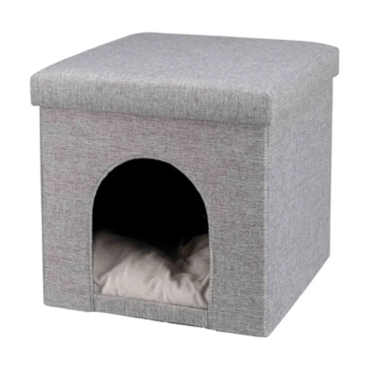 Trixie poef kattenmand relax-iglo Alois, grijs, 40 x 40 x 38 cm