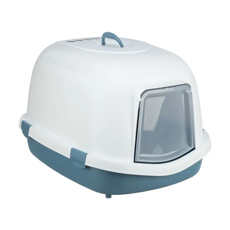 Trixie kattenbak Primo XXL Top met kap, blauw/wit, 71 x 56 x 47 cm