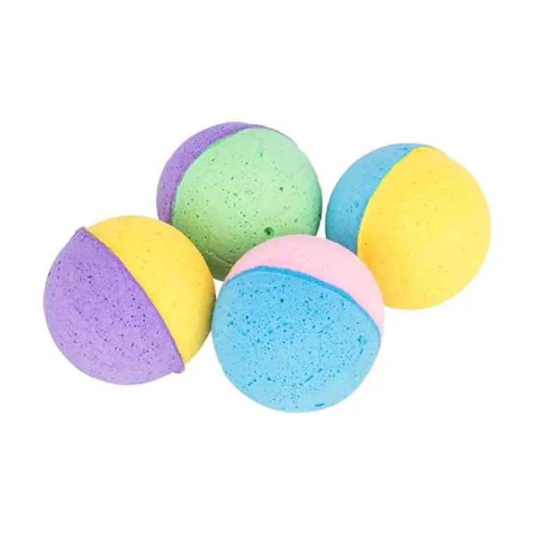 Trixie set softballen Softrubber, assorti, 3,5 x 3,5 x 3,5 cm 4-pack