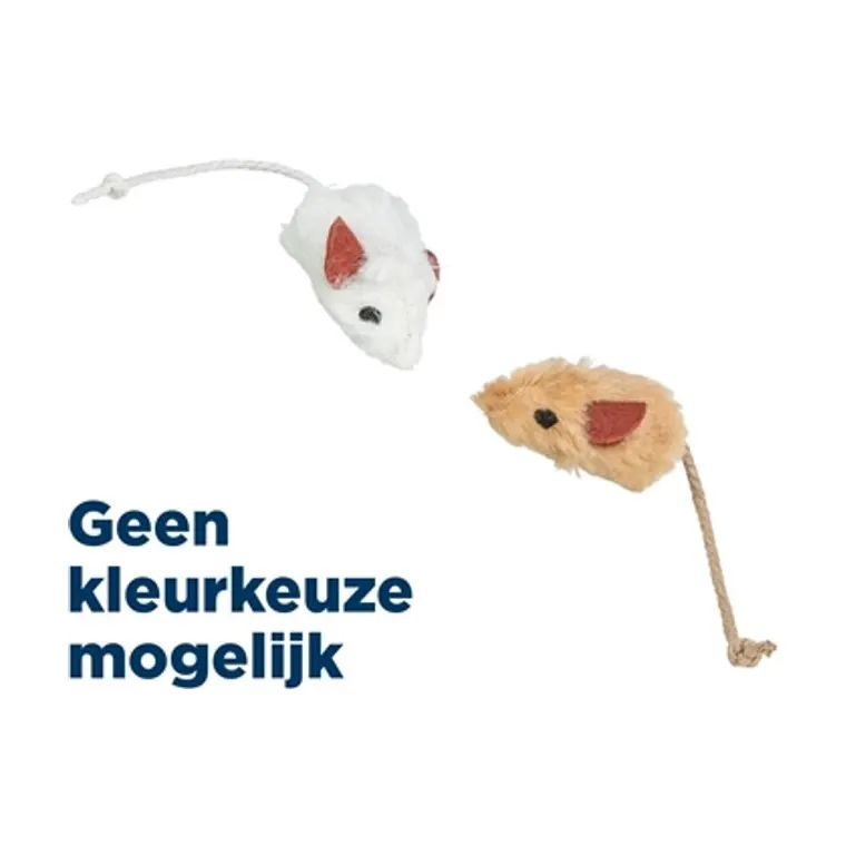 Trixie set muizen met kattenkruid Kern pluche, 5 cm 6-pack