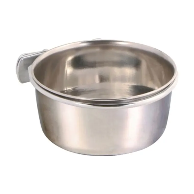 Trixie Food Bowl stainless steel + screw, 300ML 9 cm