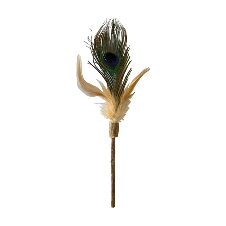 Croci Euphoria Cat Wand peacock feather, 12 cm