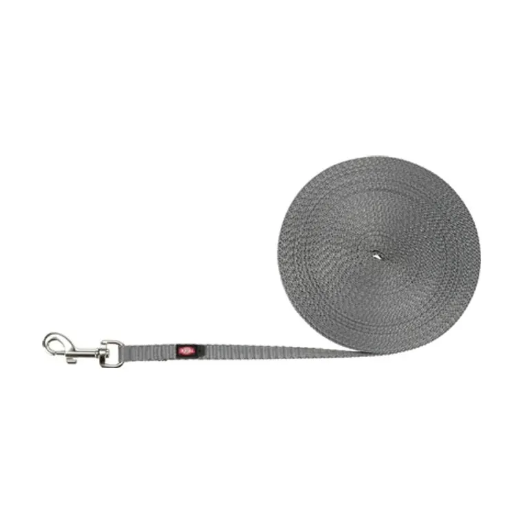 Trixie hondenriem sleeplijn extra licht voor kleine hond, grafiet grijs, 10 m x 1 cm