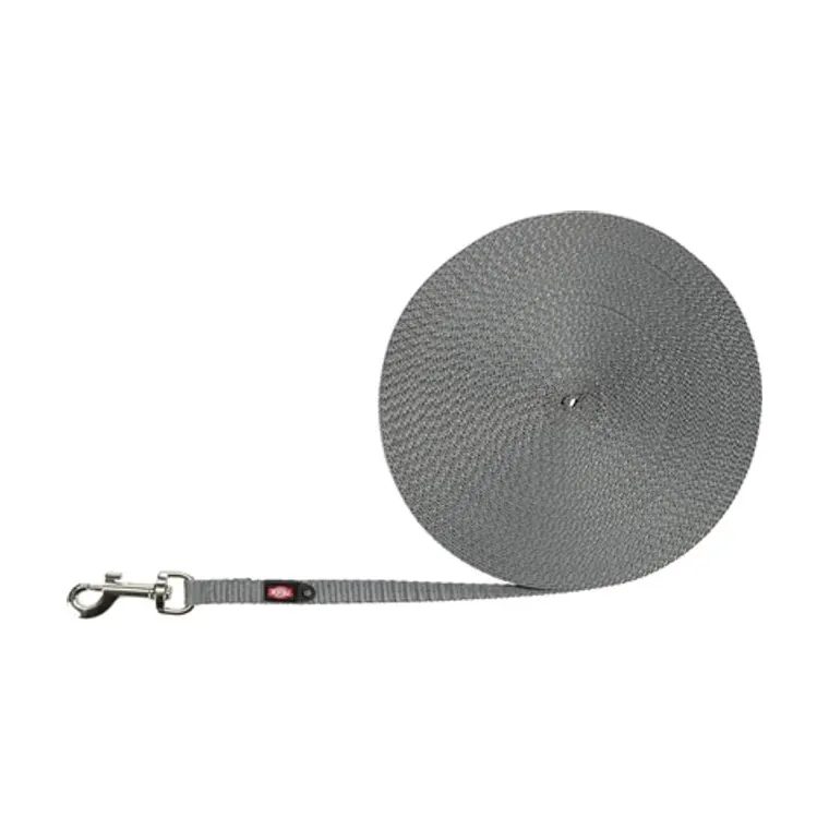 Trixie hondenriem sleeplijn extra licht voor kleine hond, grafiet grijs, 15 m x 1 cm