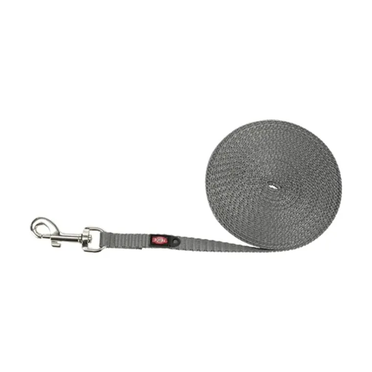 Trixie hondenriem sleeplijn extra licht voor kleine hond, grafiet grijs, 5 m x 1 cm