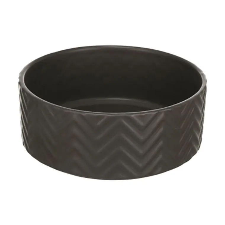 Trixie Food Bowl Ceramic graphite 1.6LTR, 20 cm