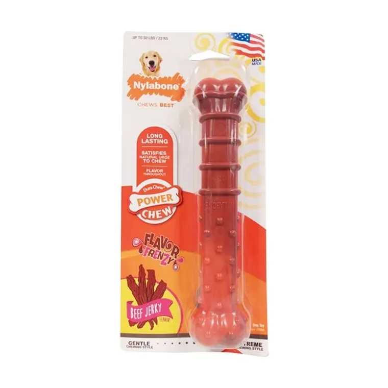 Nylabone met structuur Dura Chew rundvlees voor harde bijters, tot 23 kg