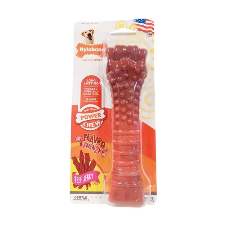 Nylabone met structuur Dura Chew rundvlees voor harde bijters, vanaf 23 kg