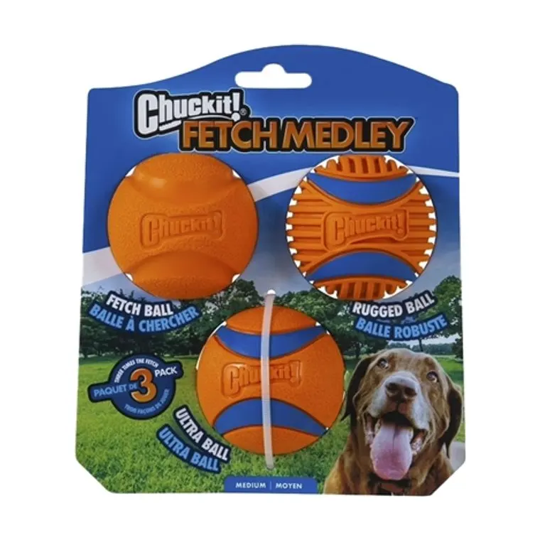 Chuckit Fetch Medley Gen 3, M 3-pack