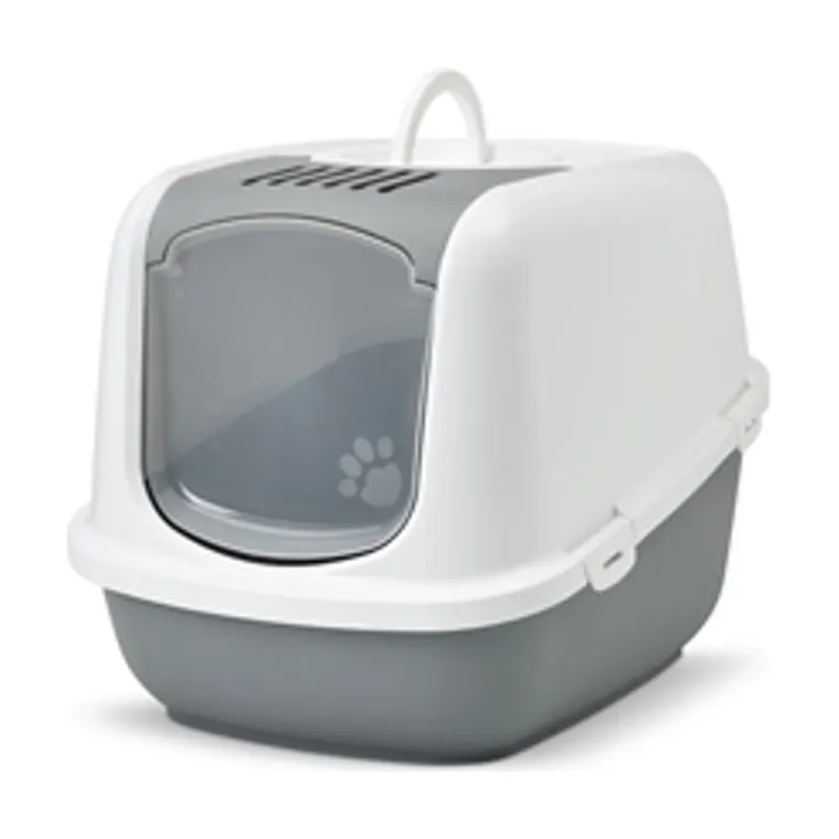 Savic kattenbak Nestor Jumbo, koudgrijs/wit, 66,5 x 48,5 x 46,5 cm