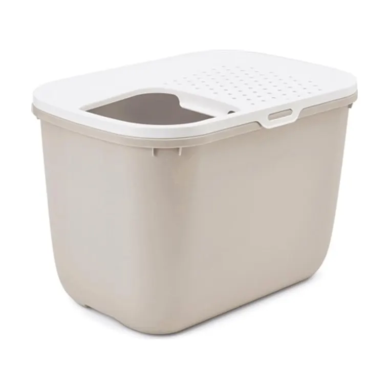 Savic kattenbak Hop in, wit/mokka, 58,5 x 39 x 39,5 cm