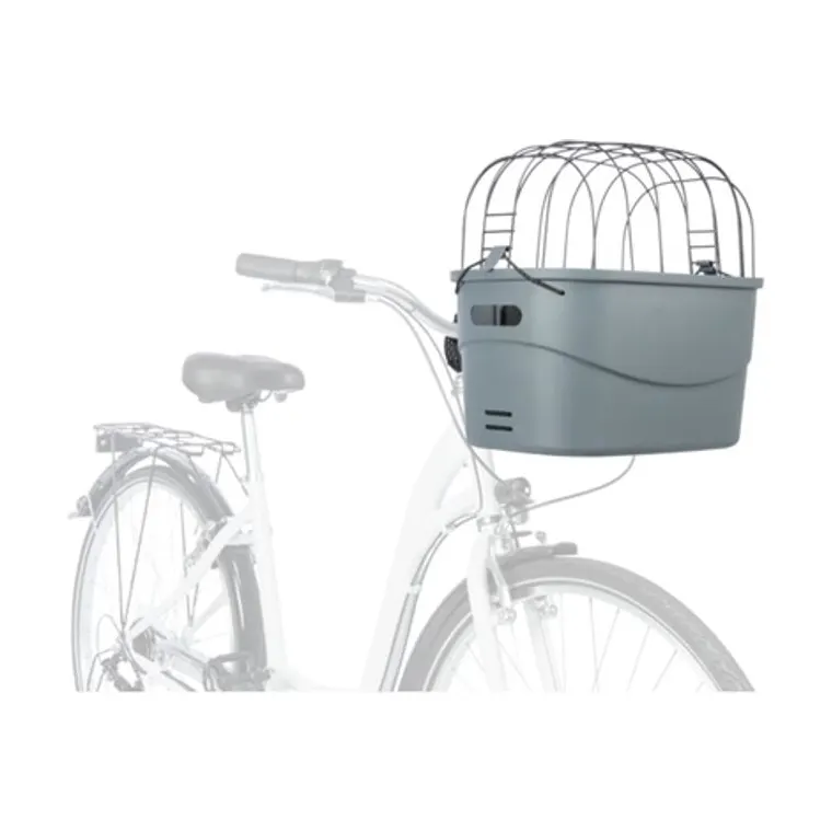 Trixie stuur-fietsmand kunststof, grijs, 42 x 30 x 39 cm tot 5 kg