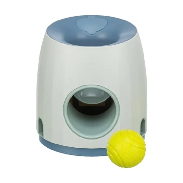 Trixie Dog Activity strategiespel Ball&Treat, lichtgrijs/blauw, 17 x 17 x 18 cm