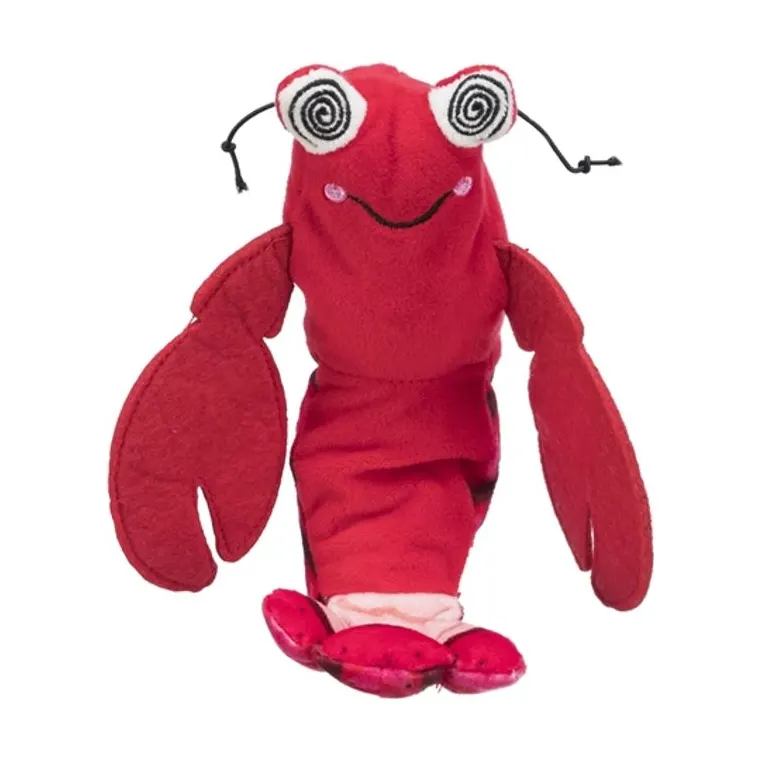 Trixie spartelgarnaal stof kattenkruid, rood, 23 cm