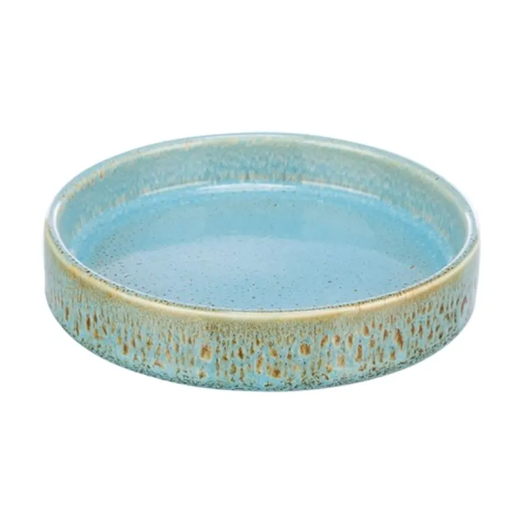 Trixie voerbak/drinkbak keramiek, blauw, 15 x 15 cm 250 ml