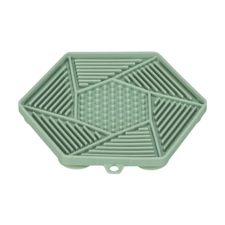 Trixie Lick'n'snack mat met zuignappen siliconen, salie, 17 cm
