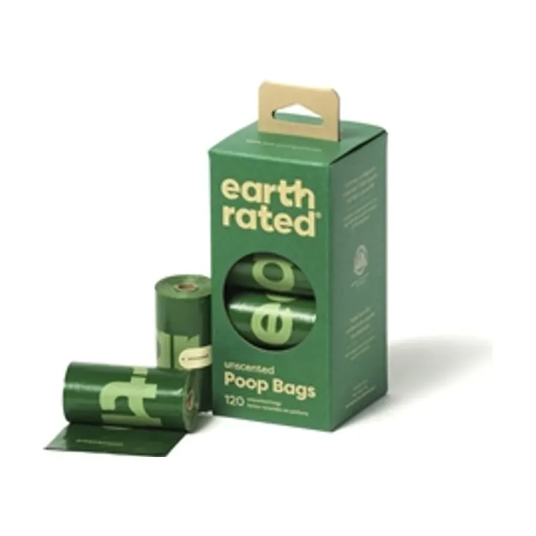 Earth Rated poepzakjes geurloos gerecycled, 8 x 15-pack