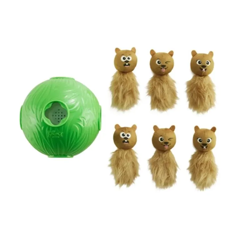 Outward Hound Nina Ottosson hond Snuffle N' snack bal, groen, 16 x 16 x 16 cm