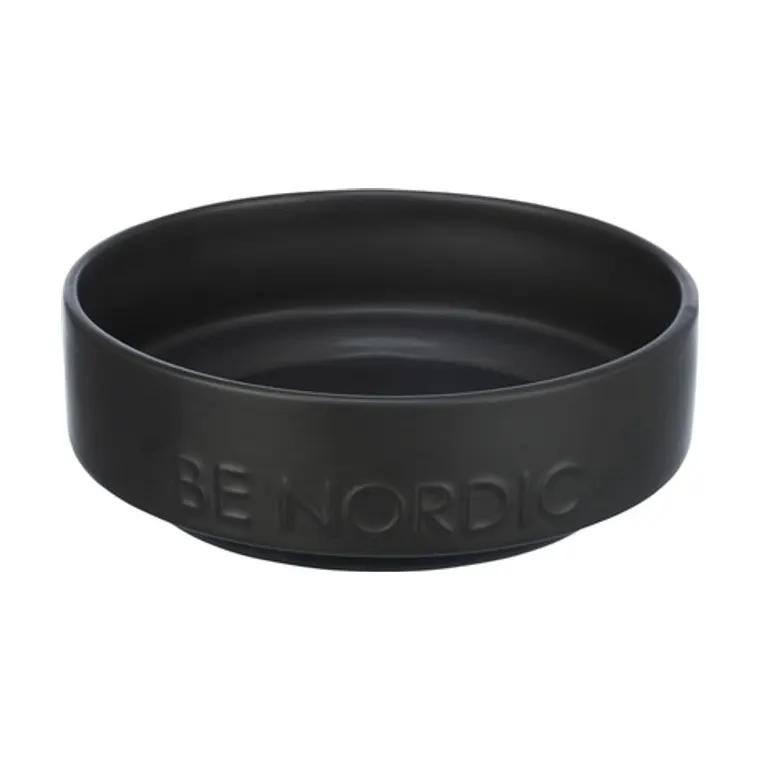 Trixie Be Nordic voerbak hond keramiek/rubber, zwart, 16 cm