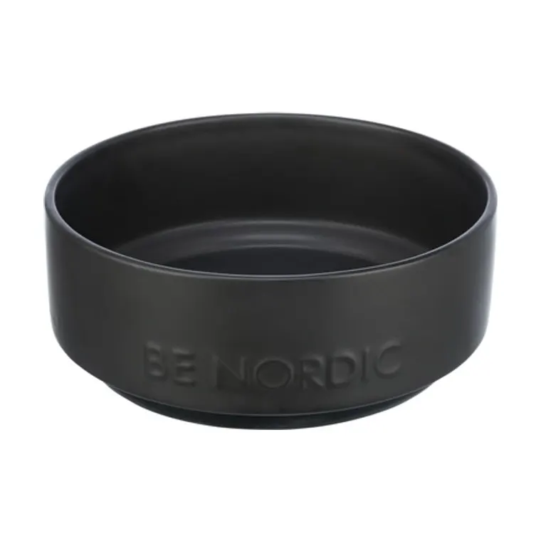 Trixie Be Nordic voerbak hond keramiek/rubber, zwart, 18 cm