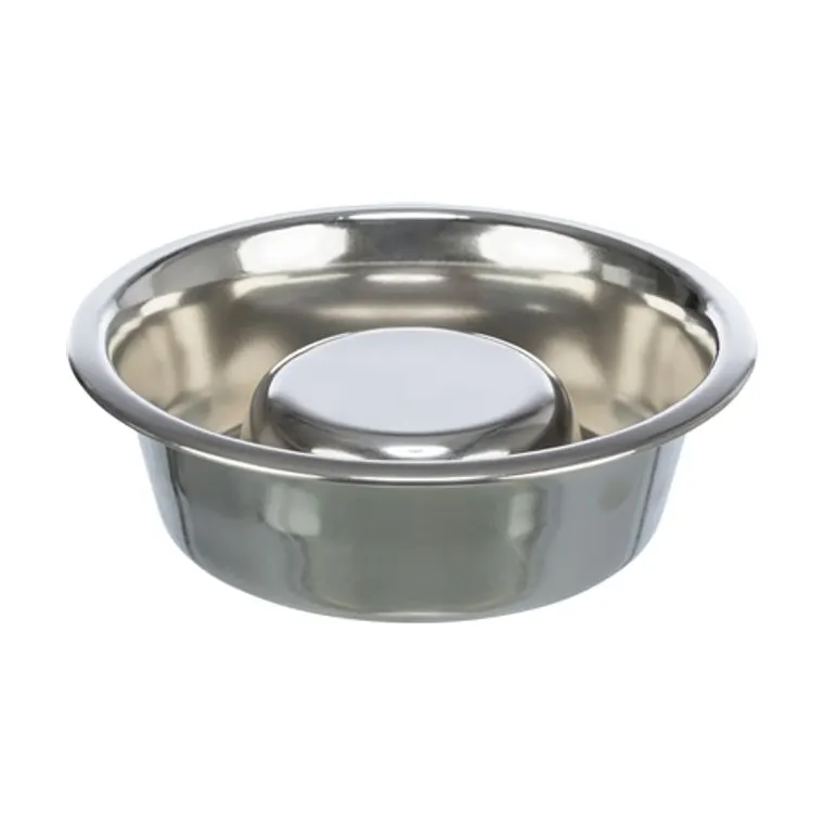 Trixie voerbak hond slowfeeder RVS, 21 cm