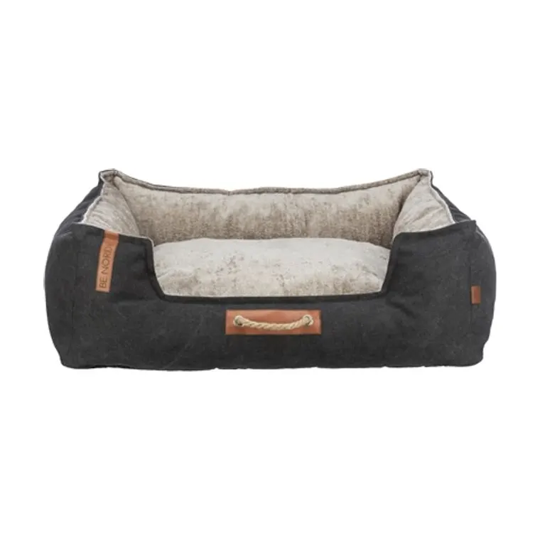 Trixie Be Nordic hondenmand Fohr, zwart/zand, 80 x 60 x 26 cm