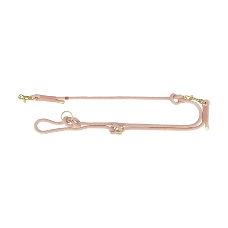 Trixie Soft Rope hondenriem verstelbaar, roze lichtroze, 200 x 1 cm