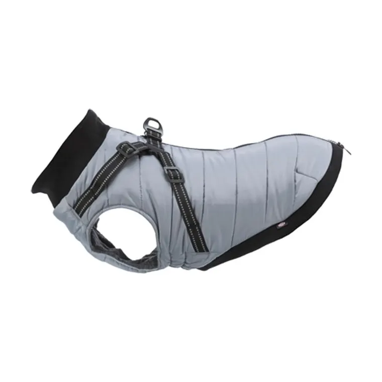 Trixie hondenjas Pontis met tuig, grijs, 45 cm