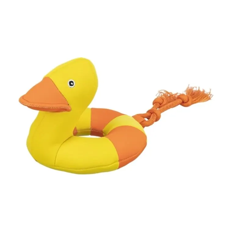 Trixie hondenspeelgoed Aqua Toy eend aan touw, 20 x 36 cm