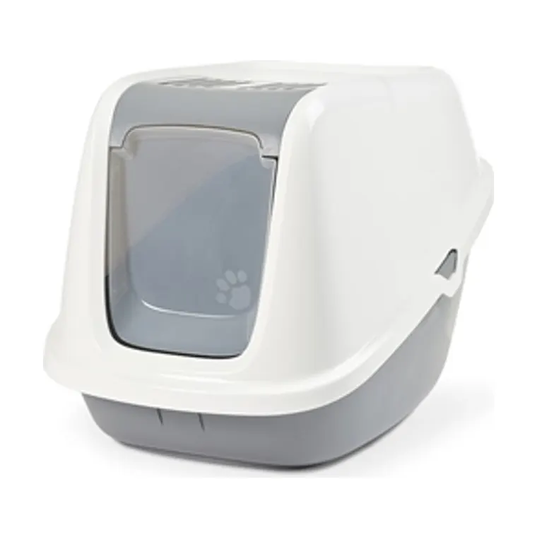 Savic kattenbak Nestor Giant, wit/lichtgrijs, 75,5 x 56 x 55,5 cm