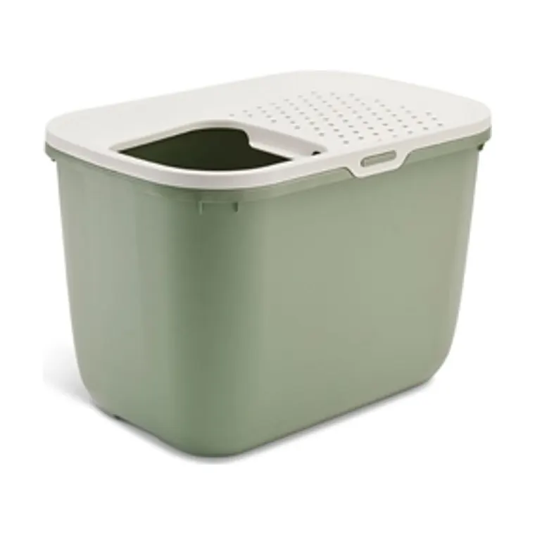 Savic kattenbak Hop in Botanical, groen, 58,5 x 39 x 39,5 cm