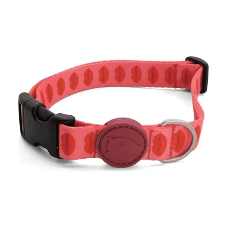 Morso halsband gerecycled Lipstick, roze, 30-42 x 1,5 cm