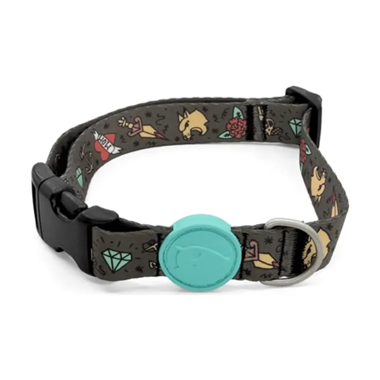 Morso hondenhalsband gerecycled Ink Tank, groen, 30-42 x 1,5 cm