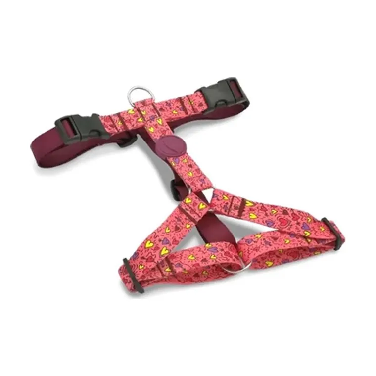 Morso hondentuig H-tuig gerecycled Pink Think, roze, 50-70 x 1,5 cm