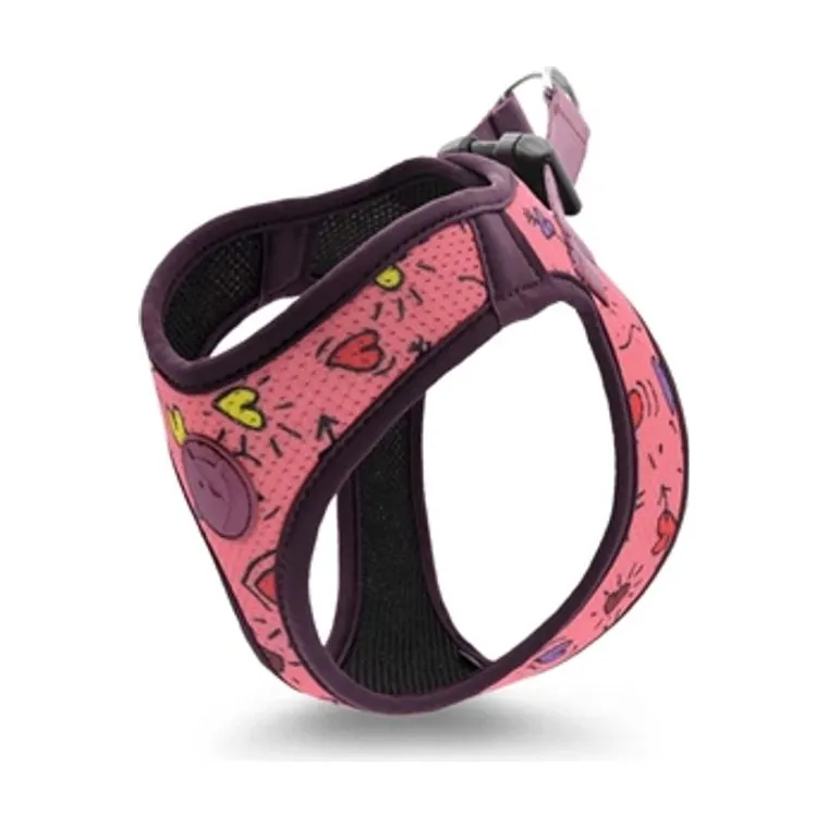 Morso hondentuig Body Mesh gerecycled Pink Think, roze, 30-35 cm