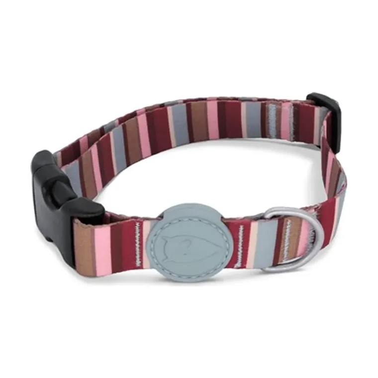 Morso hondenhalsband gerecycled Skyline, rood/roze, 30-42 x 1,5 cm